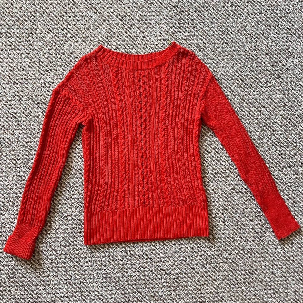 • J Crew Burnt Orange Sweater